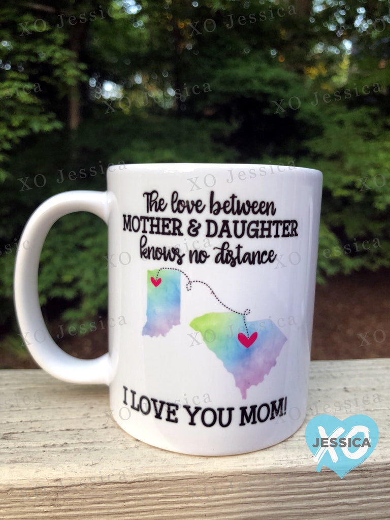 Love between...watercolor mug - XO Jessica